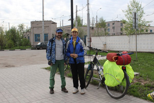 Новгородские велосипедисты встретили Юлию Михайлюк