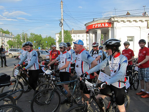 Участники велопробега