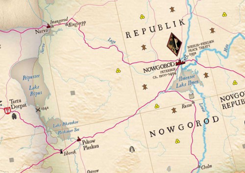 «Великий Новгород – Псков» на карте Ганзейского союза