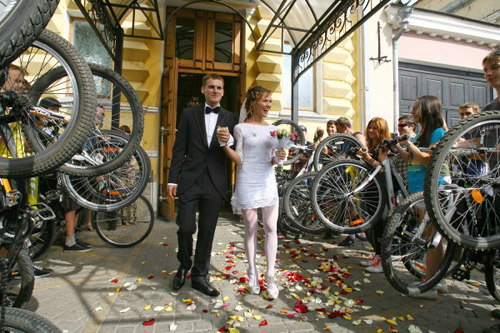 Велосипедная свадьба