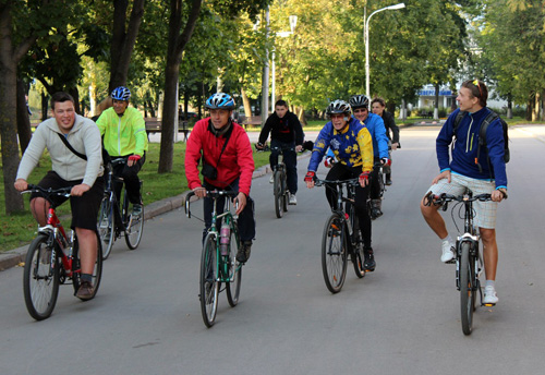 Участники велотура «Три столицы России» в Великом Новгороде