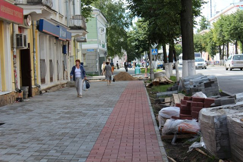 Тротуар на Большой Московской улице