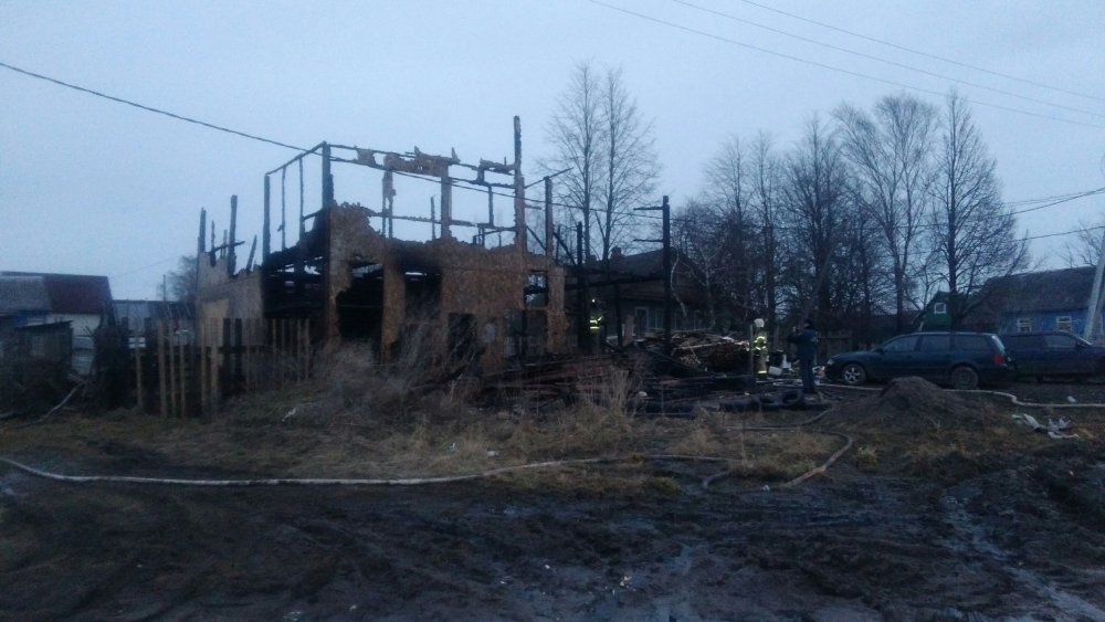 Пожар в деревне Волотово