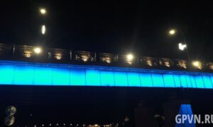Подсветка моста Невского
