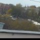 Автобусы в заторе на мосту Невского