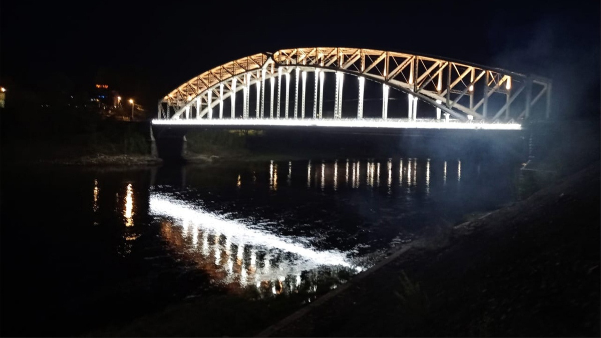 Подсветка моста Белелюбского