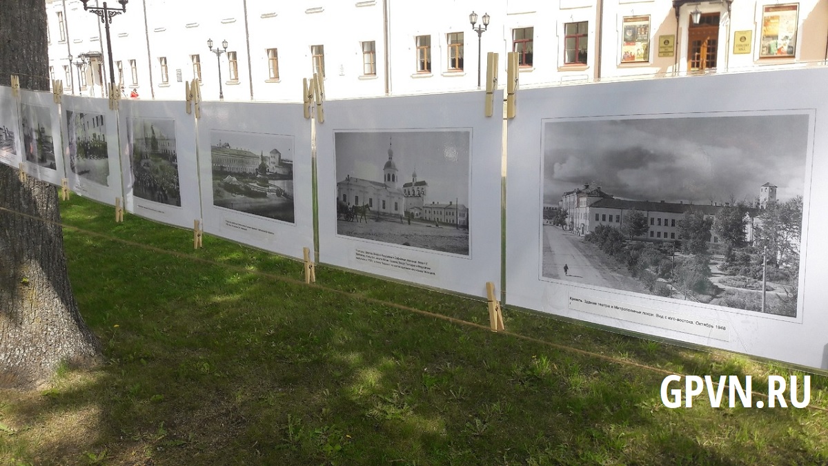 Фотосушка старых фотографий с видами Новгорода