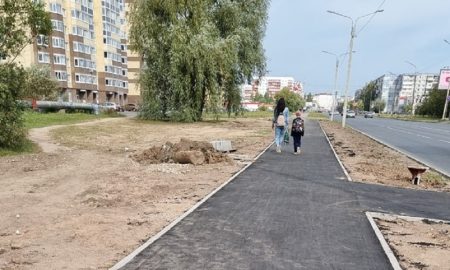 Новый тротуар на Кочетова