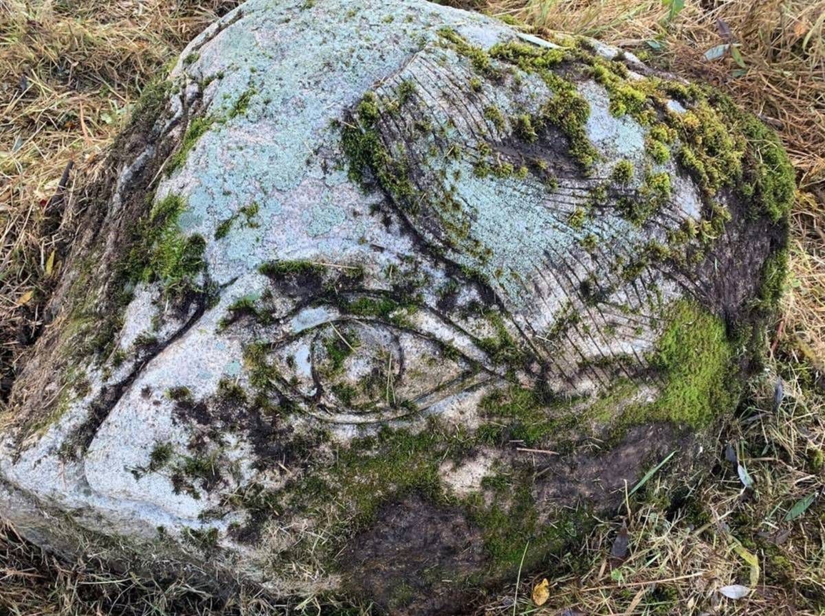 Загадочный камень на берегу Мсты