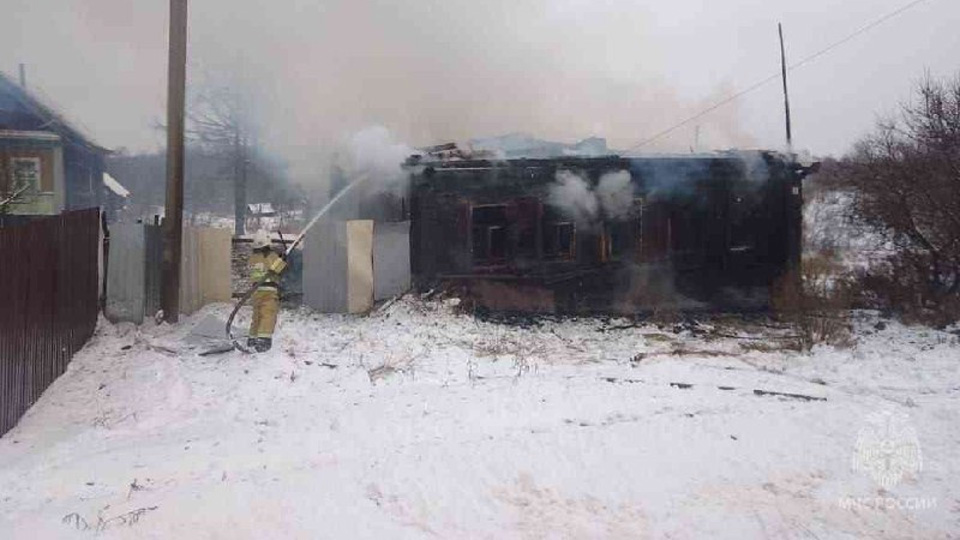 Пожар в Крестецком районе