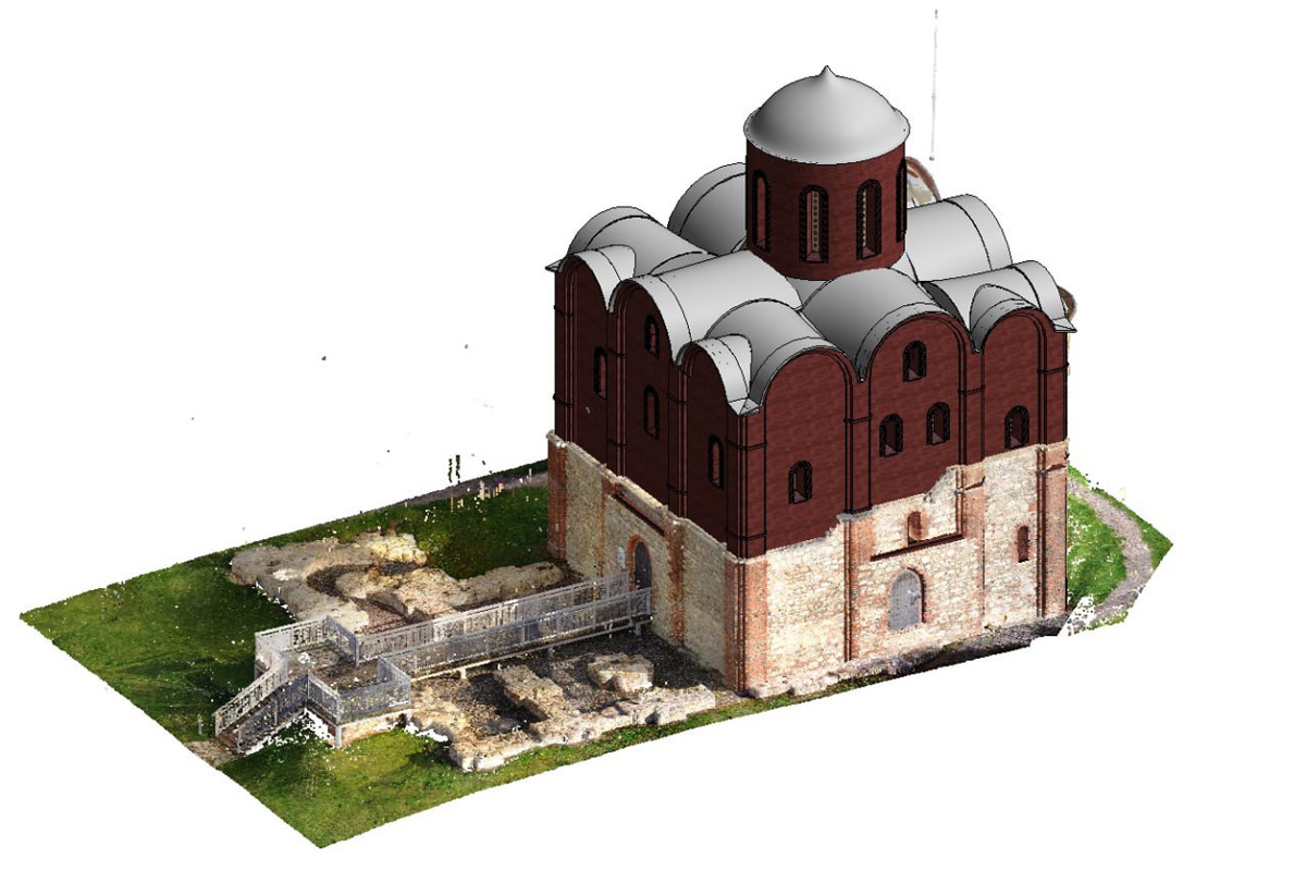 Модель церкви Благовещения на Городище