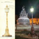 Проект фонаря у памятника «Тысячелетие России»