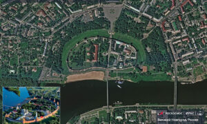 Великий Новгород со спутника