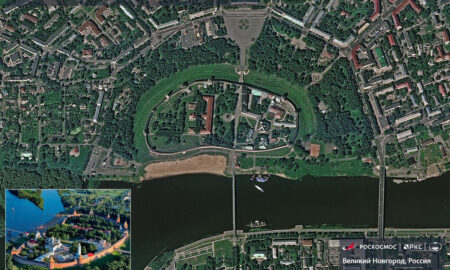 Великий Новгород со спутника