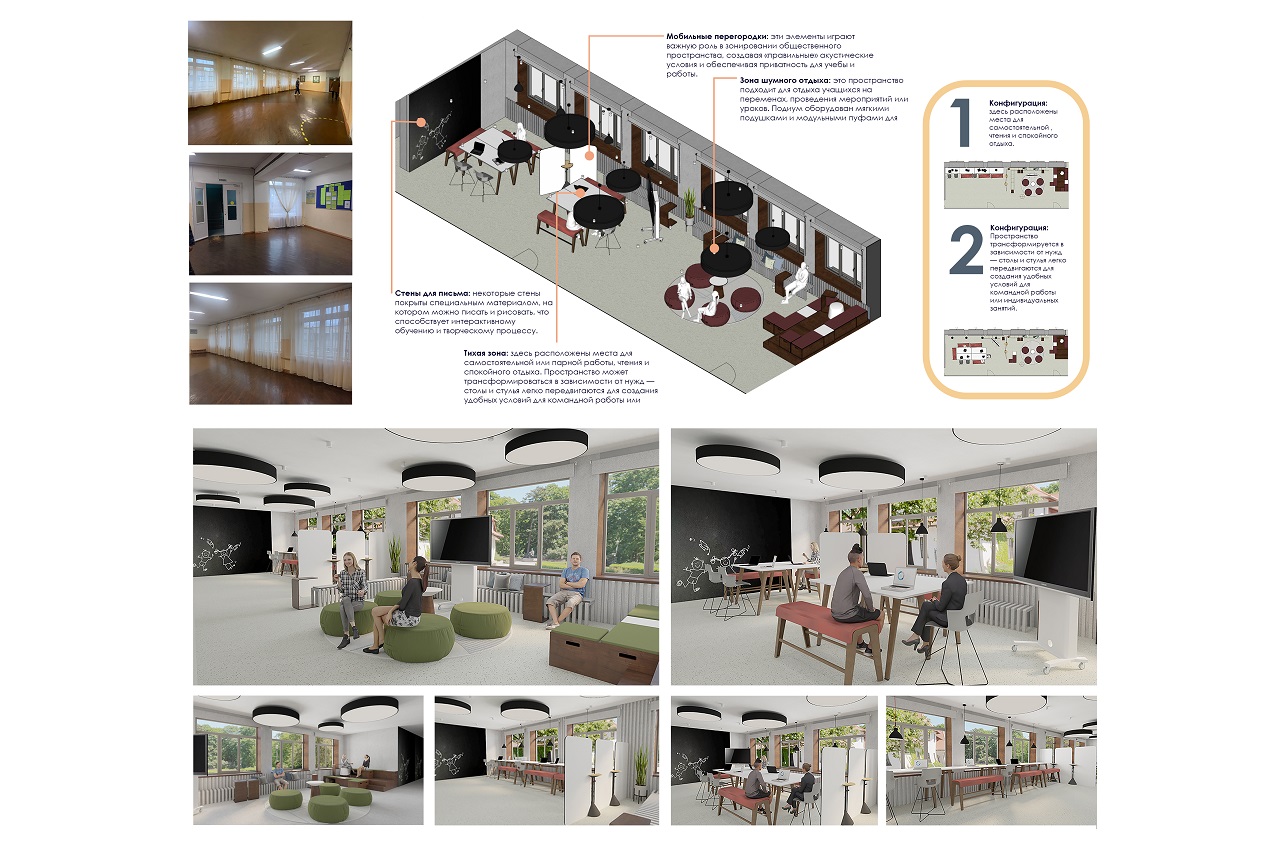 Принципы модернизации типовых школьных зданий. Обновление интерьеров 23  школы — GPVN.RU