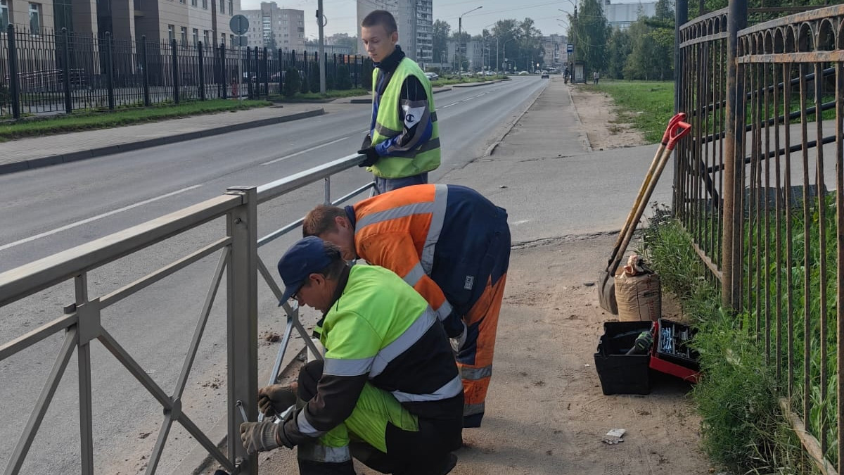 Установка ограждений на Советской Армии