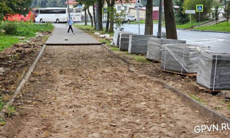 Тротуар в начале Большой Московской