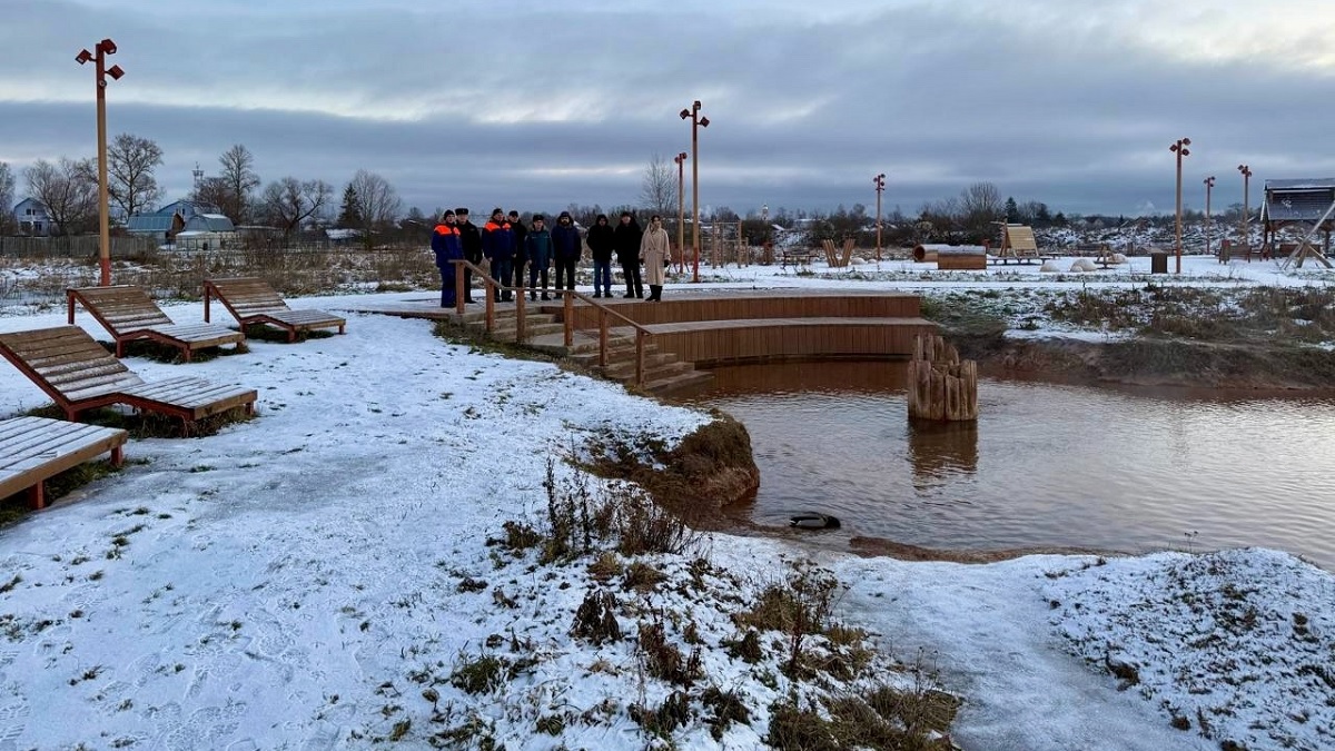 Место крещенских купаний в Старой Руссе