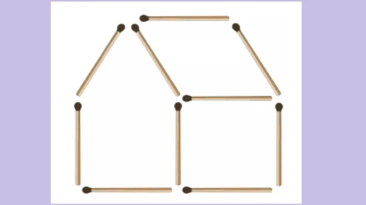 Домик, сложенный из спичек — головоломка на перестановку