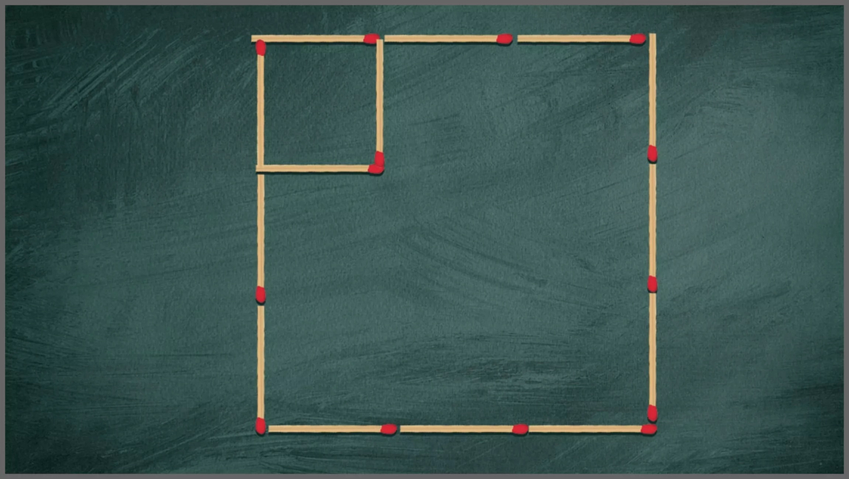 два квадрата из спичек