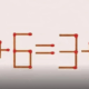 Головоломка со спичками — уравнение 7+6=3+5 с ошибкой