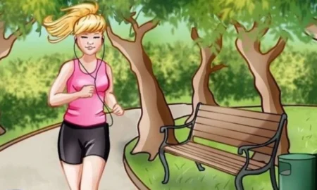 Головоломка с девушкой на пробежке