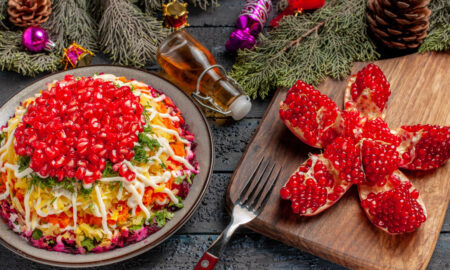 Новогодний салат с гранатом