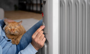 Обогреватель и котик