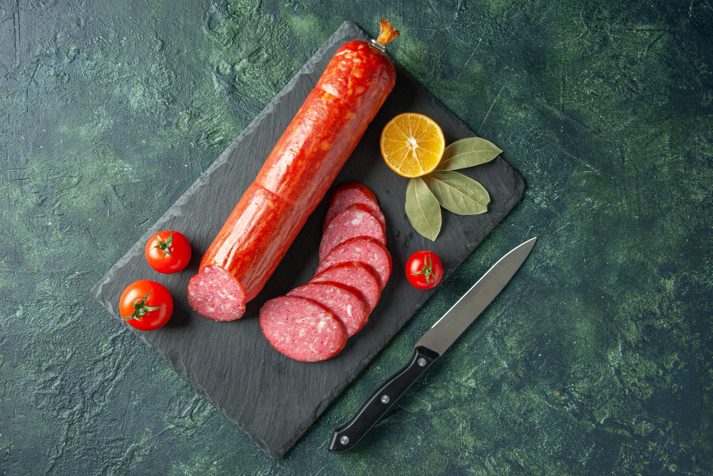 Колбаса на столе