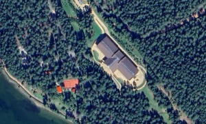 Резиденция Владимира Путина в Новгородской области с высоты