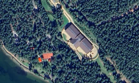 Резиденция Владимира Путина в Новгородской области с высоты