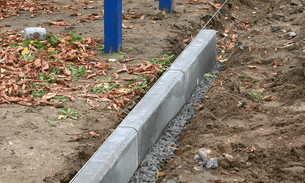 Установка бордюра