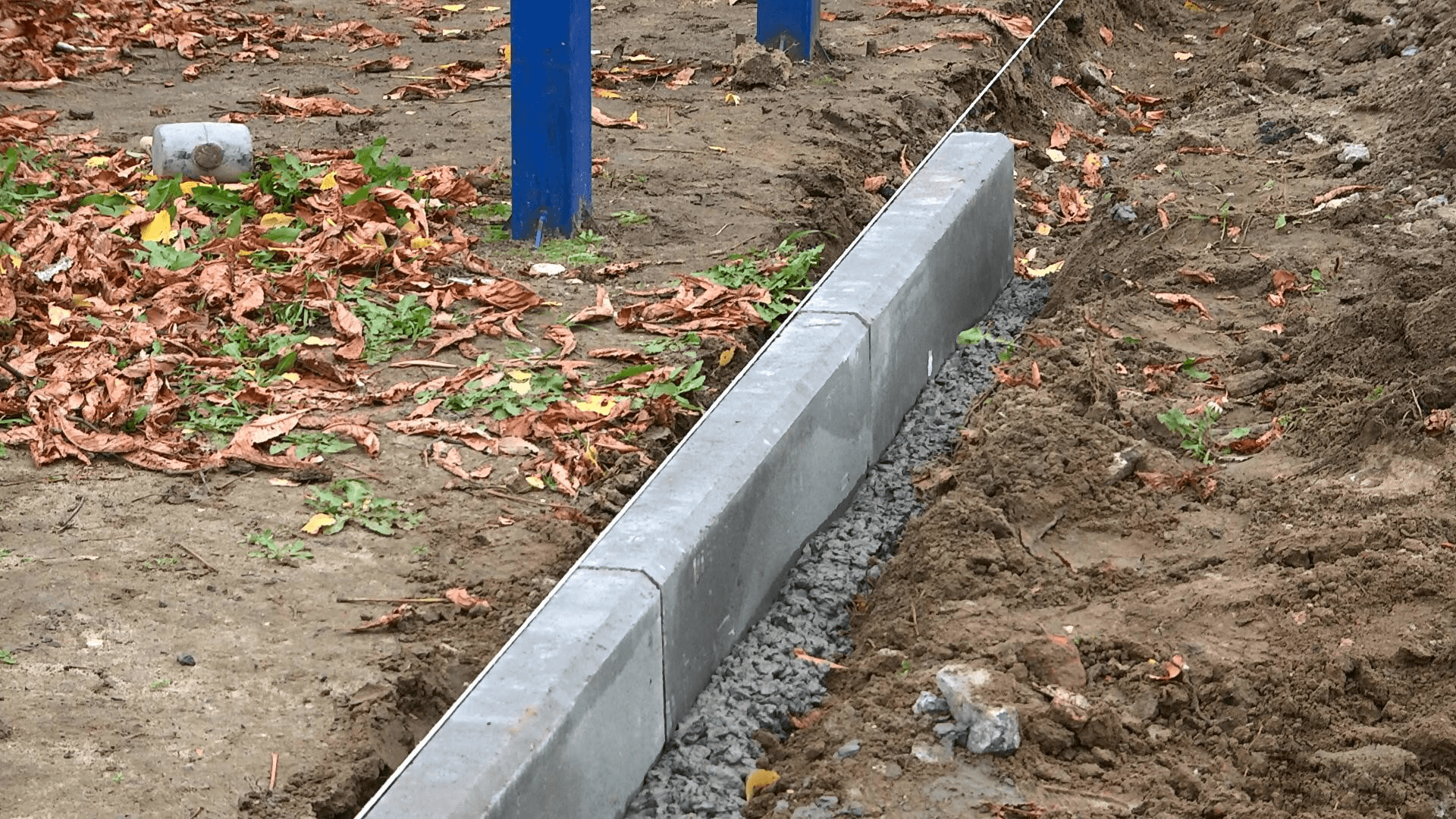 Установка бордюра