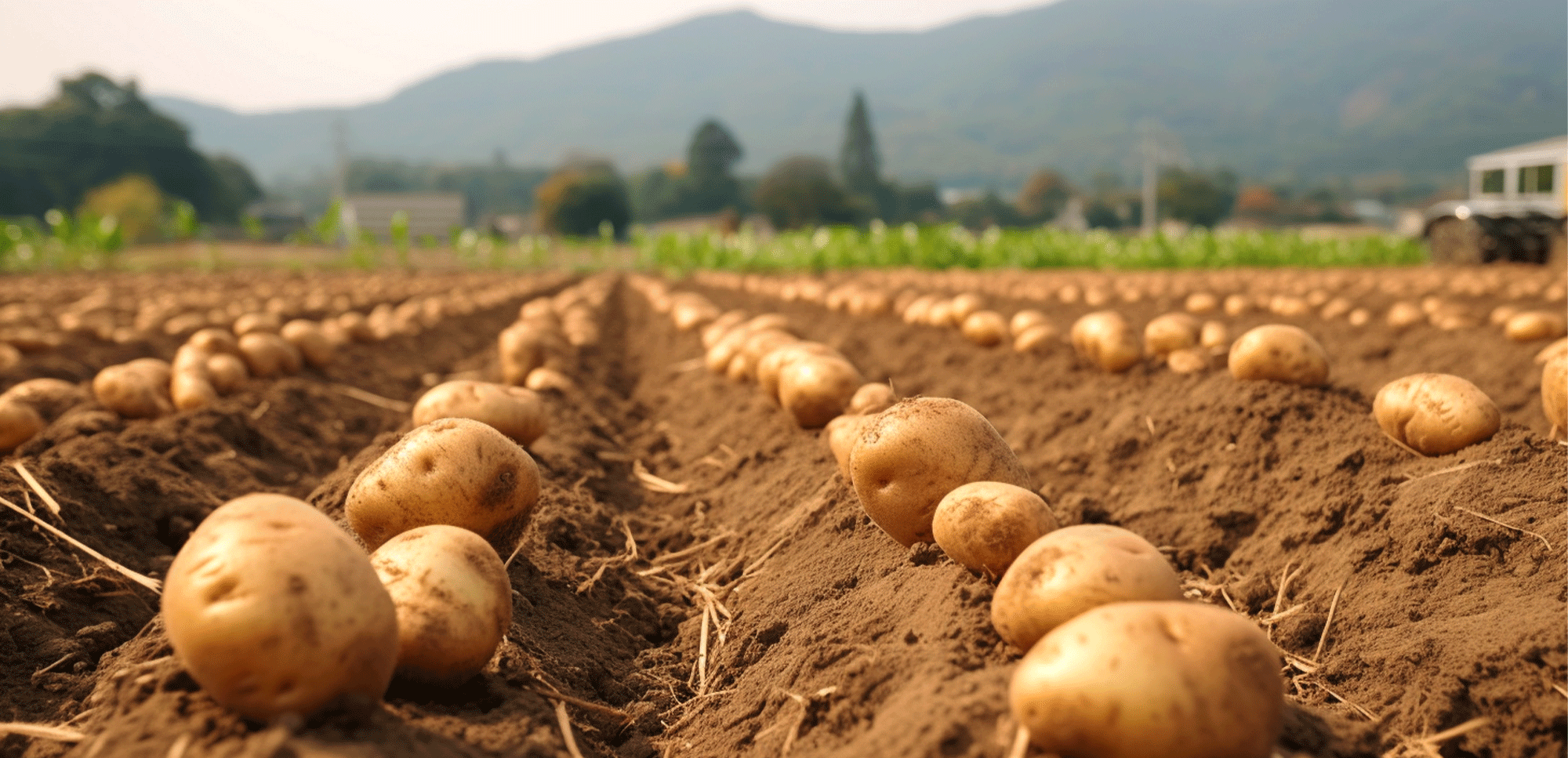 картошка на грядке