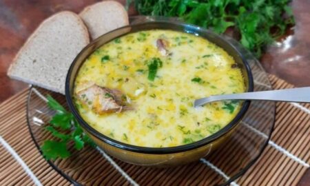 Сырный суп с рыбой