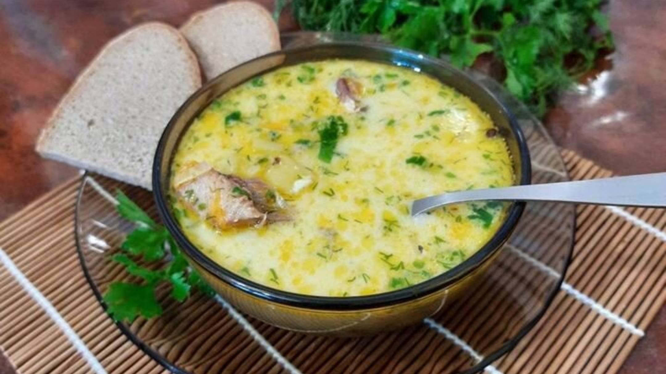 Сырный суп с рыбой