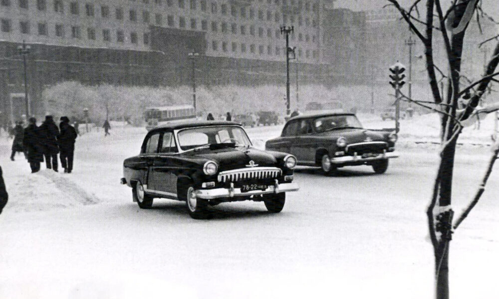 Зимняя дорога в СССР