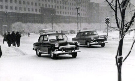 Зимняя дорога в СССР