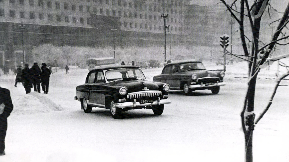 Зимняя дорога в СССР