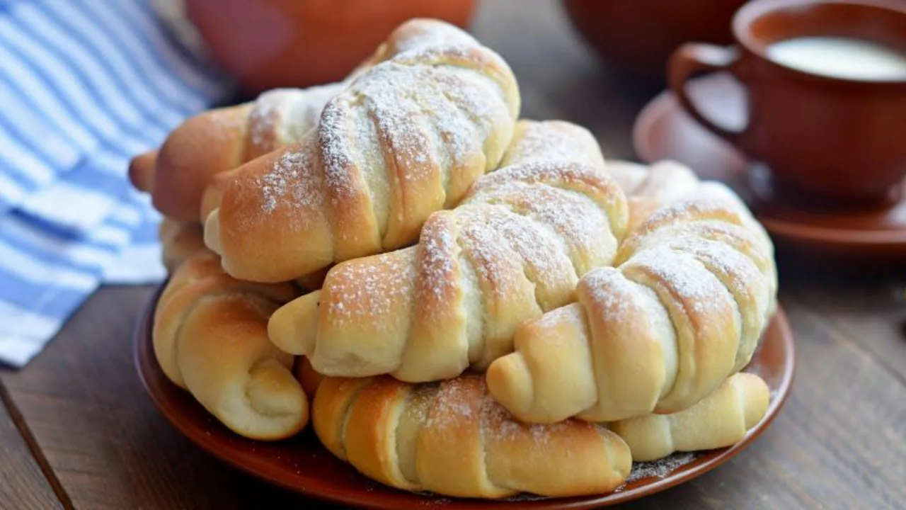 Рогалики с малиной