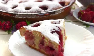 Заливной пирог с ягодами