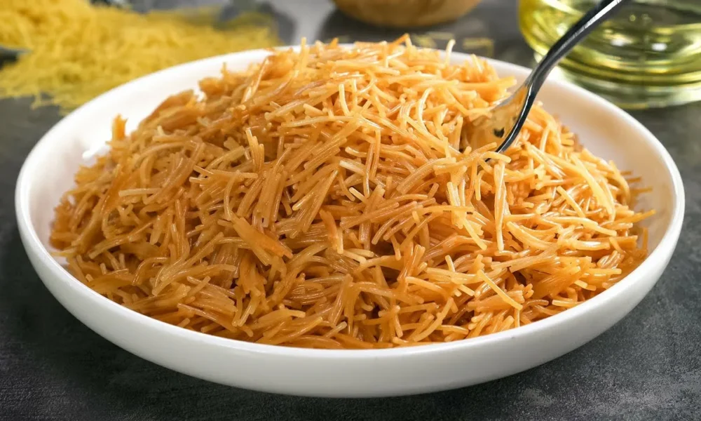 обжаренные макароны