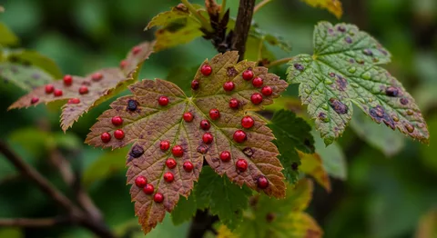 больные листья смородины