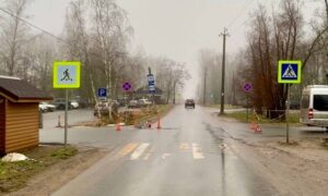 Проезжая часть на которой произошло ДТП.