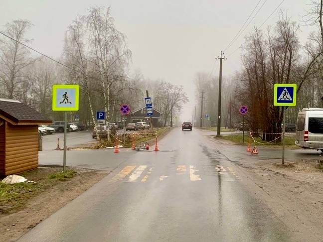 Проезжая часть на которой произошло ДТП.