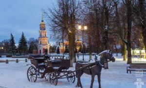 на улице зима