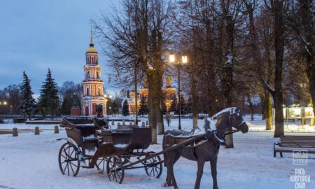 на улице зима