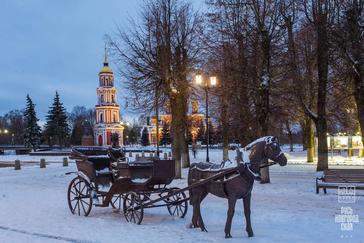 на улице зима