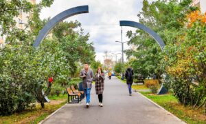 благоустроенный сквер