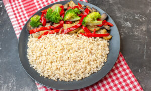 перловая крупа с овощами